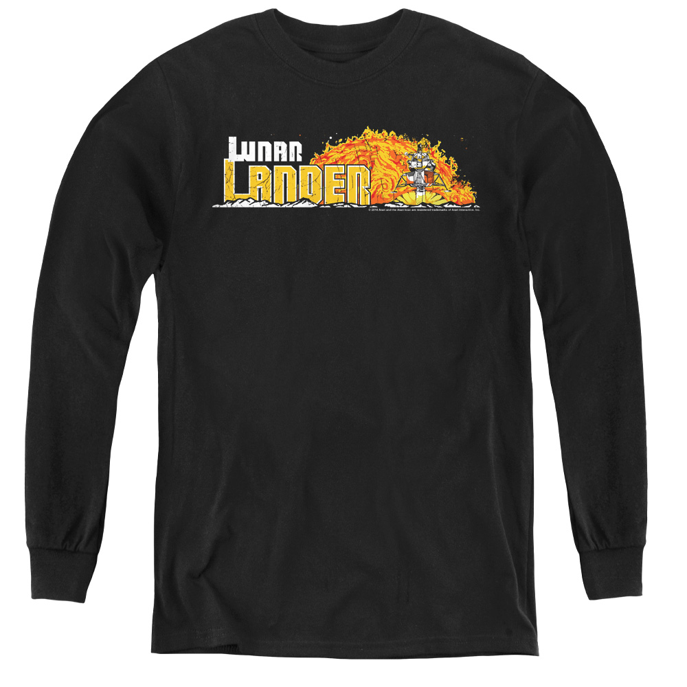 ATRI132-YL-3 Atari & Lunar Marquee-Youth Long Sleeve Tee, Black - Large