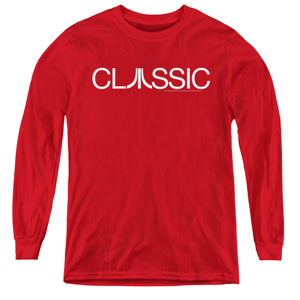 ATRI160-YL-2 Atari & Classic-Youth Long Sleeve Tee, Red - Medium