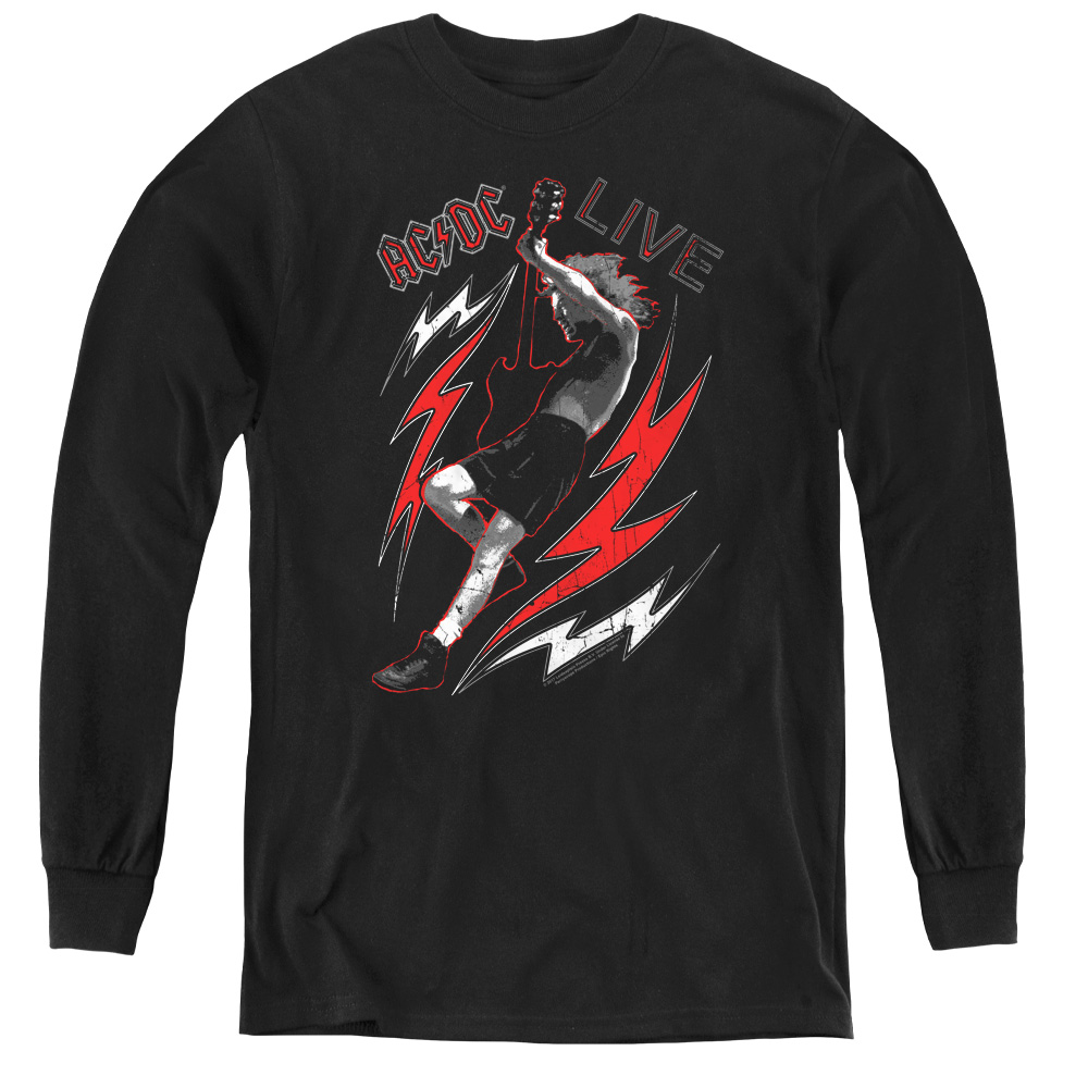 ACDC & Live-Youth Long Sleeve Tee, Black - Medium