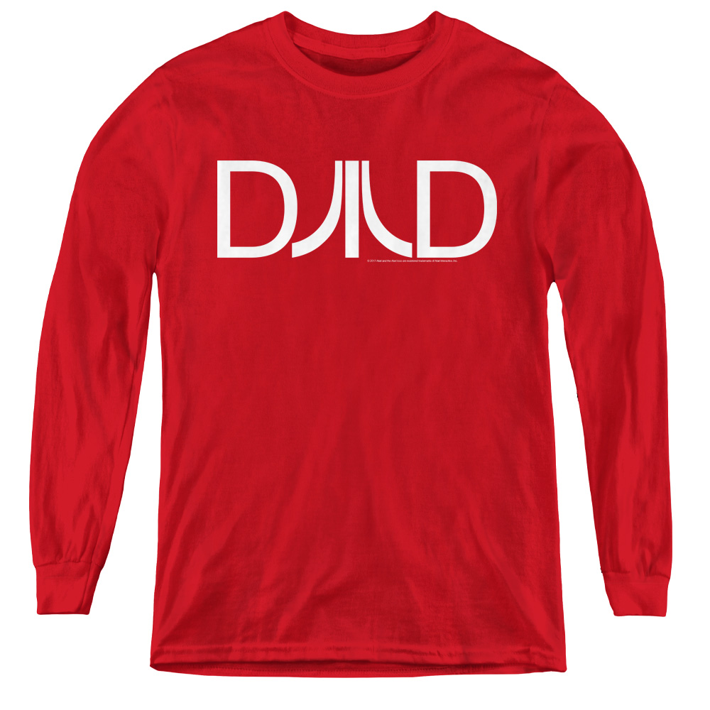 ATRI161-YL-1 Atari & Dad-Youth Long Sleeve Tee, Red - Small