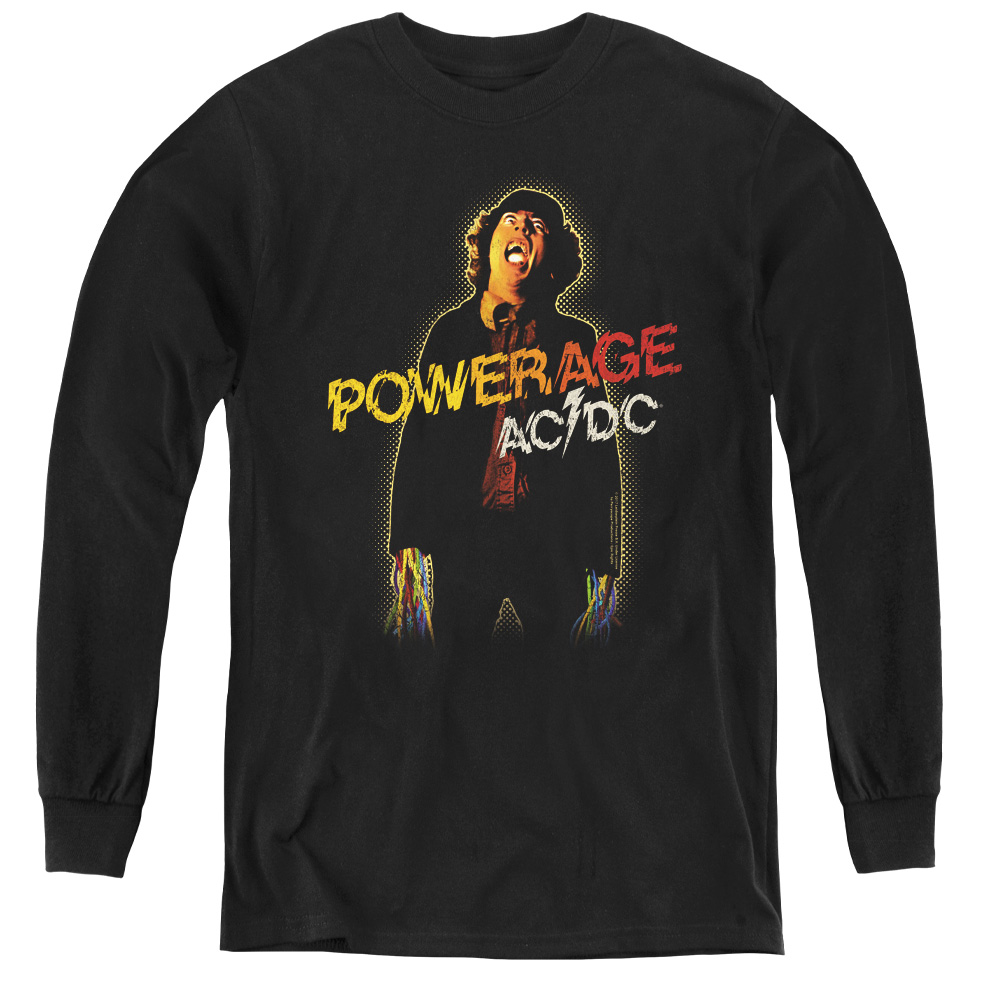 ACDC104-YL-3 ACDC & Powerage-Youth Long Sleeve Tee, Black - Large