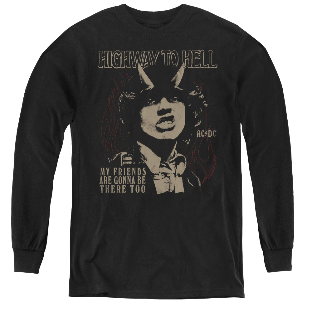 ACDC & My Friends-Youth Long Sleeve Tee, Black - Small