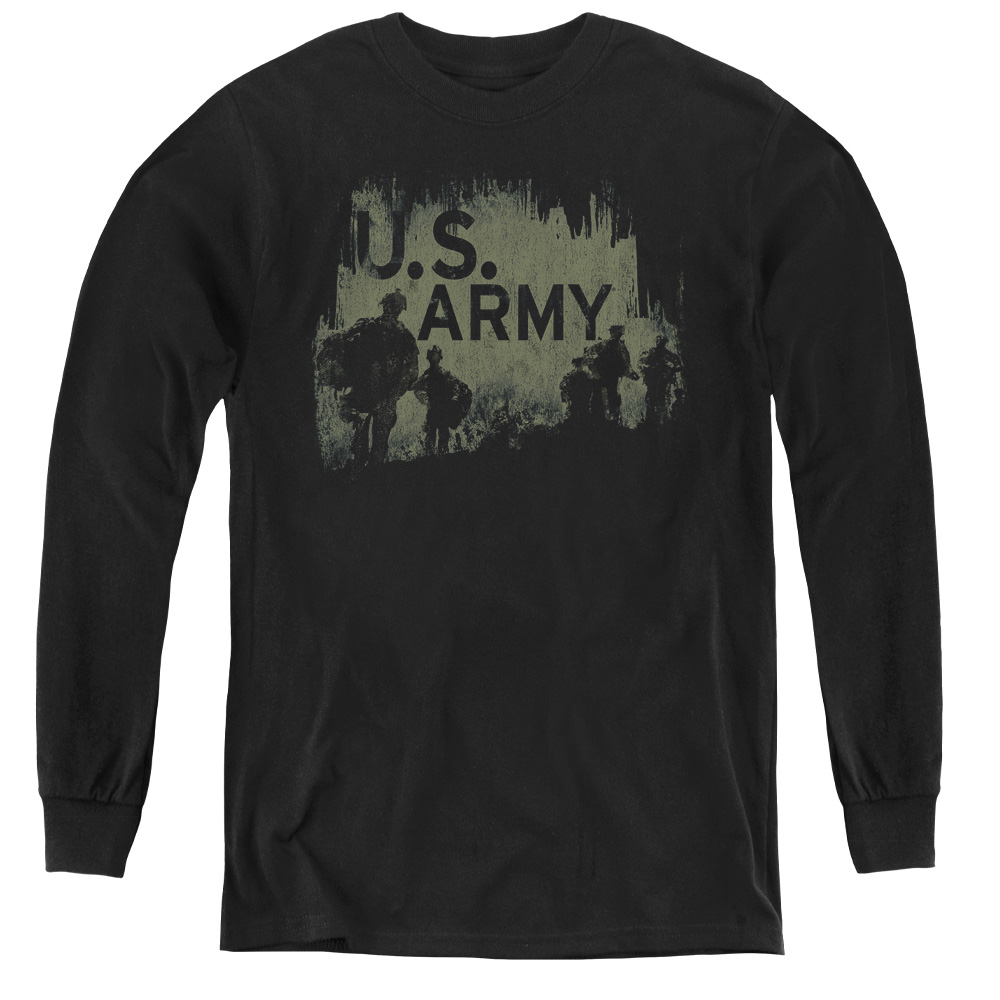 Army & Soldiers-Youth Long Sleeve Tee, Black - Small