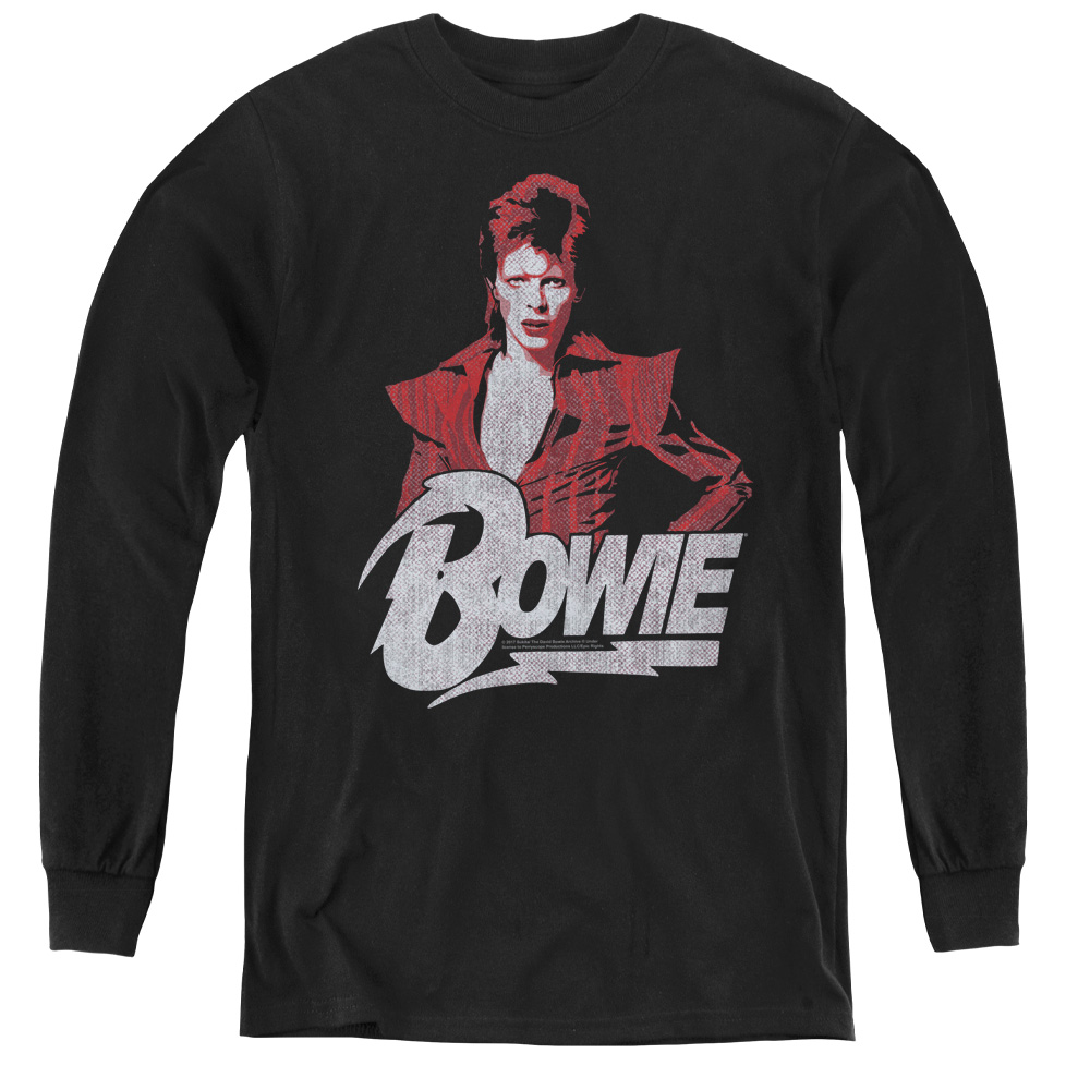 David Bowie & Diamond David-Youth Long Sleeve Tee, Black - Medium