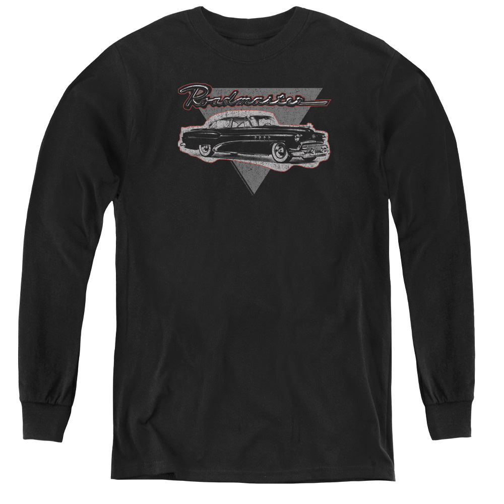 BUK104-YL-1 Buick & 1952 Roadmaster-Youth Long Sleeve Tee, Black - Small
