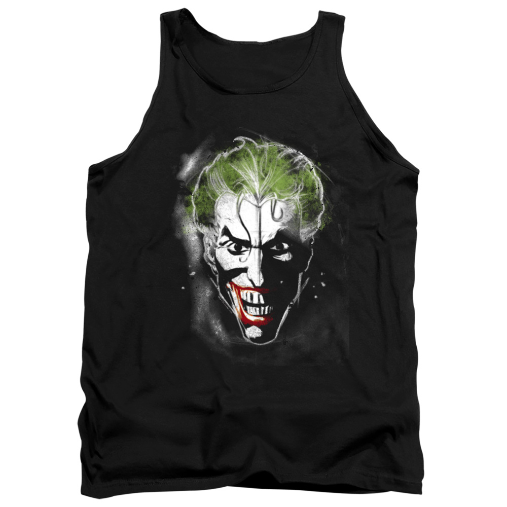 Batman & Face of Madness-Adult Tank Top, Black - Medium