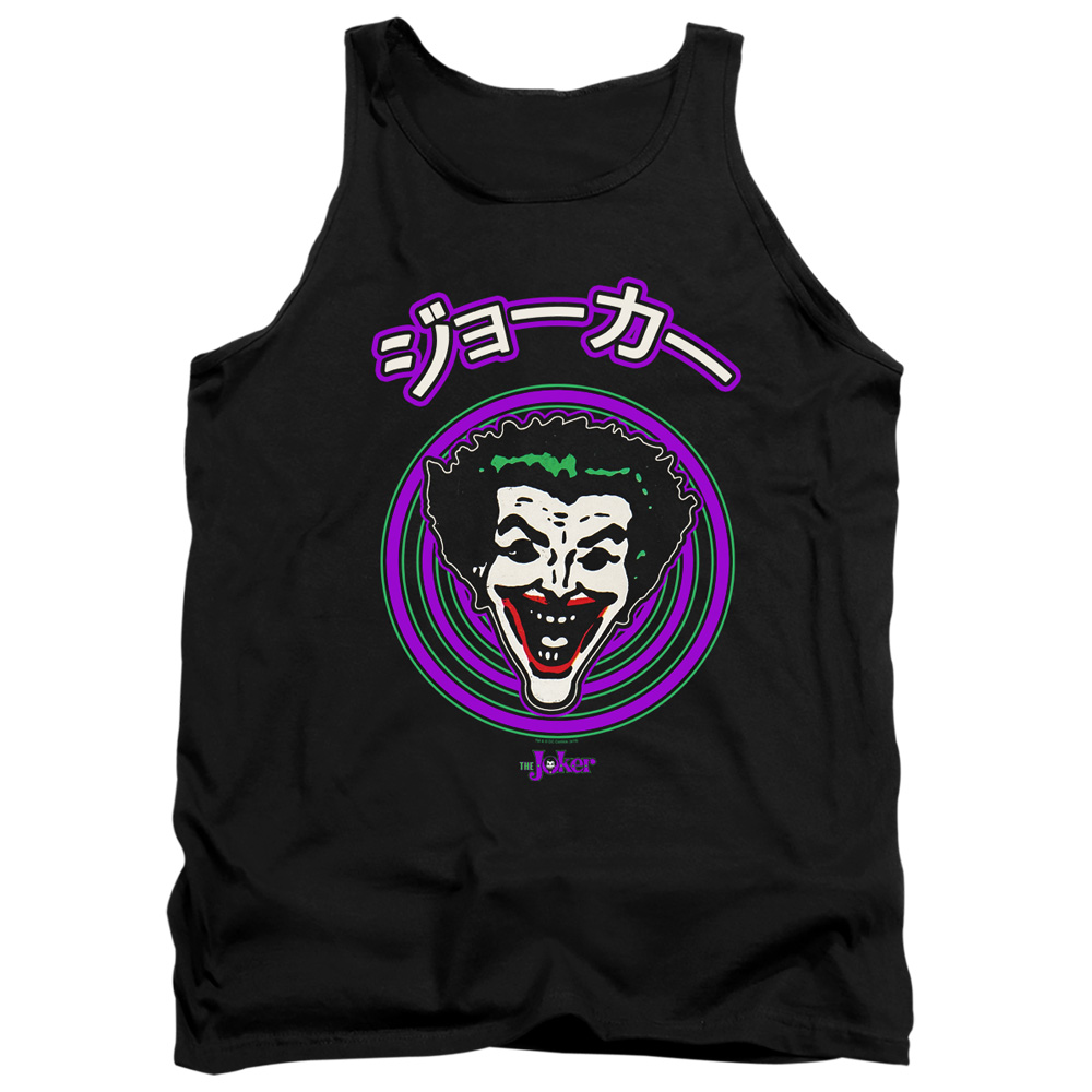 BM2972-TK-2 Batman & Face Spiral-Adult Tank Top, Black - Medium