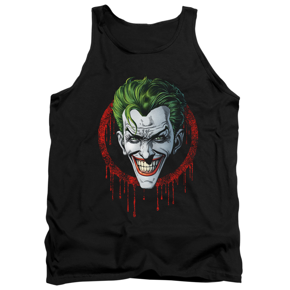 Batman Joker Drip-Adult Tank Top, Black - Medium