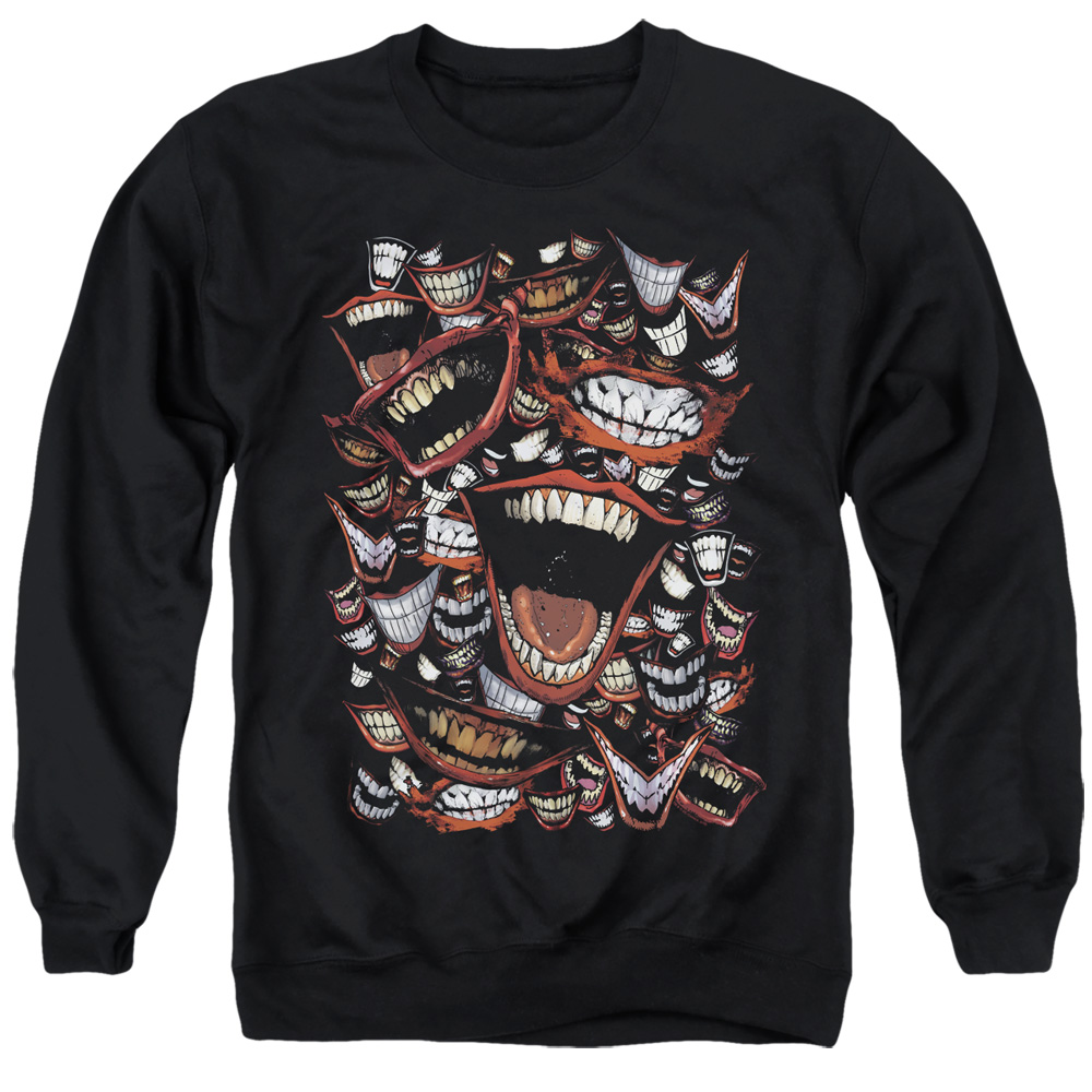 Batman & Famous Wretch-Adult Crewneck Sweatshirt, Black - Medium
