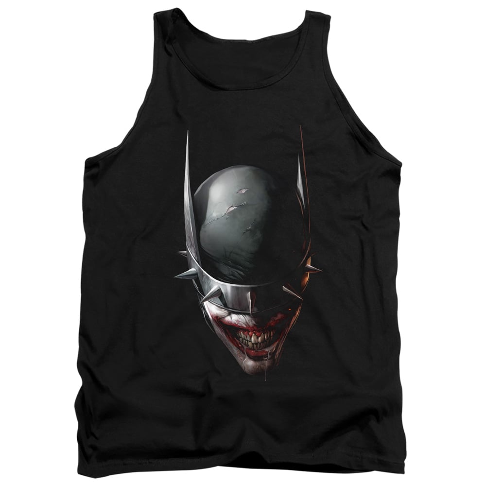 Batman & Batman Who Laughs Head-Adult Tank Top, Black - Extra Large