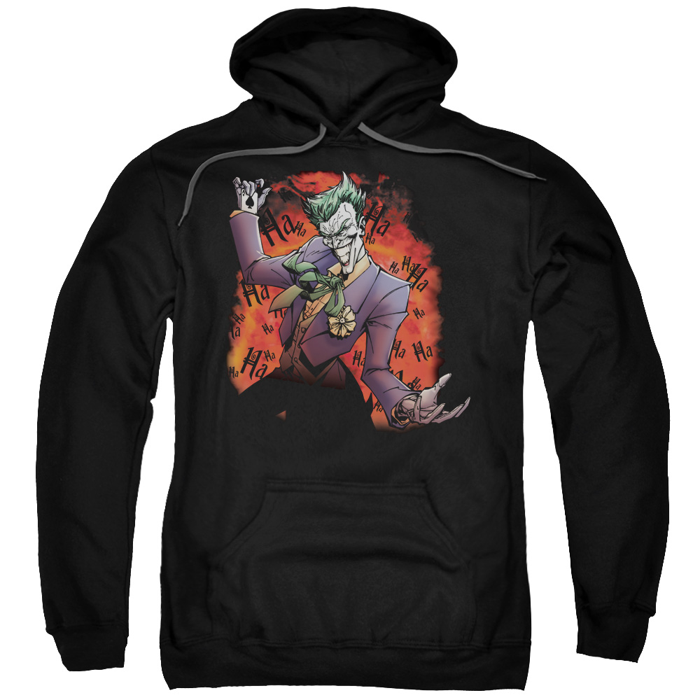 BM1802-AFTH-7 Batman & Jokers Ave-Adult Pull-Over Hoodie, Black - 4X -  Trevco