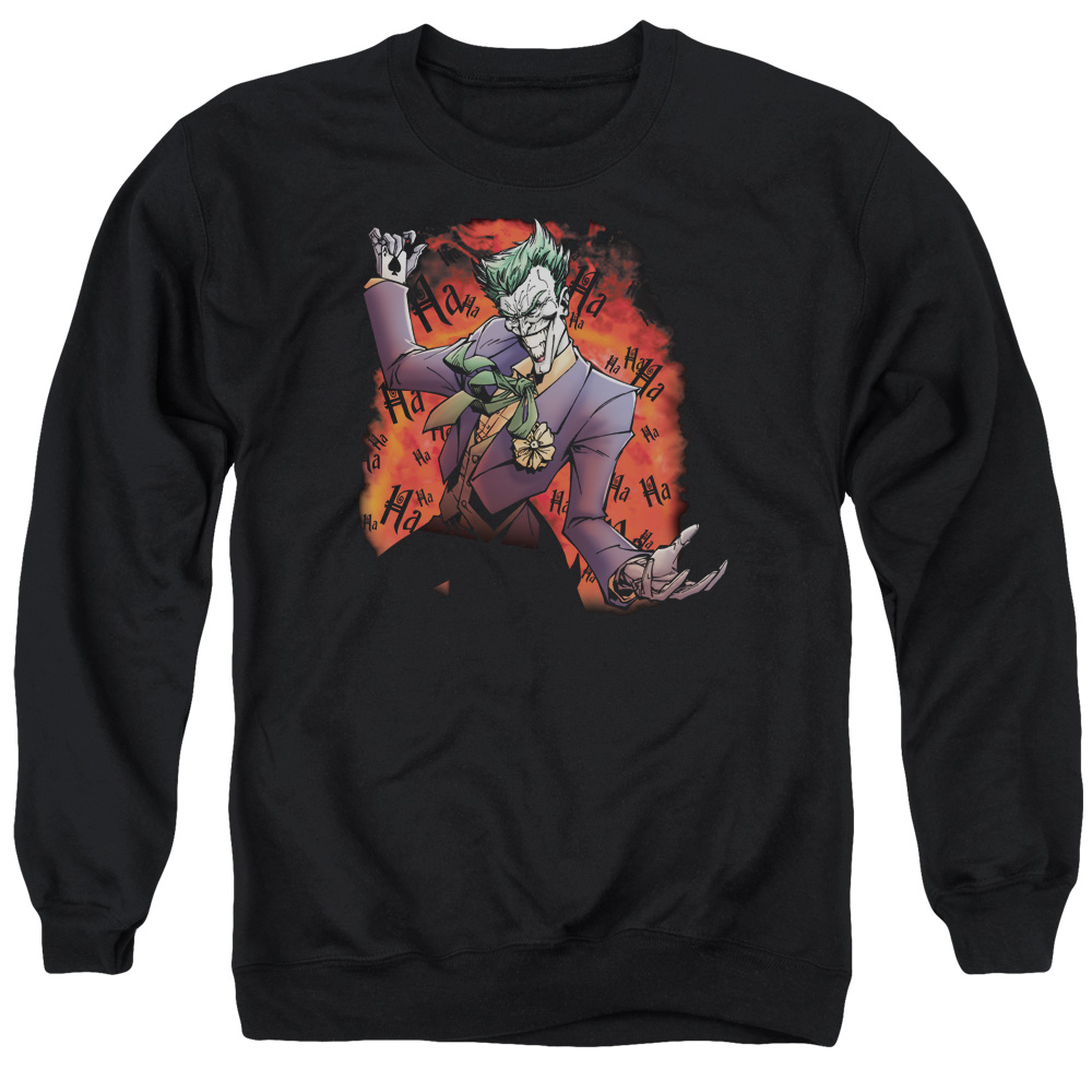 Batman & Jokers Ave-Adult Crewneck Sweatshirt, Black - Extra Large