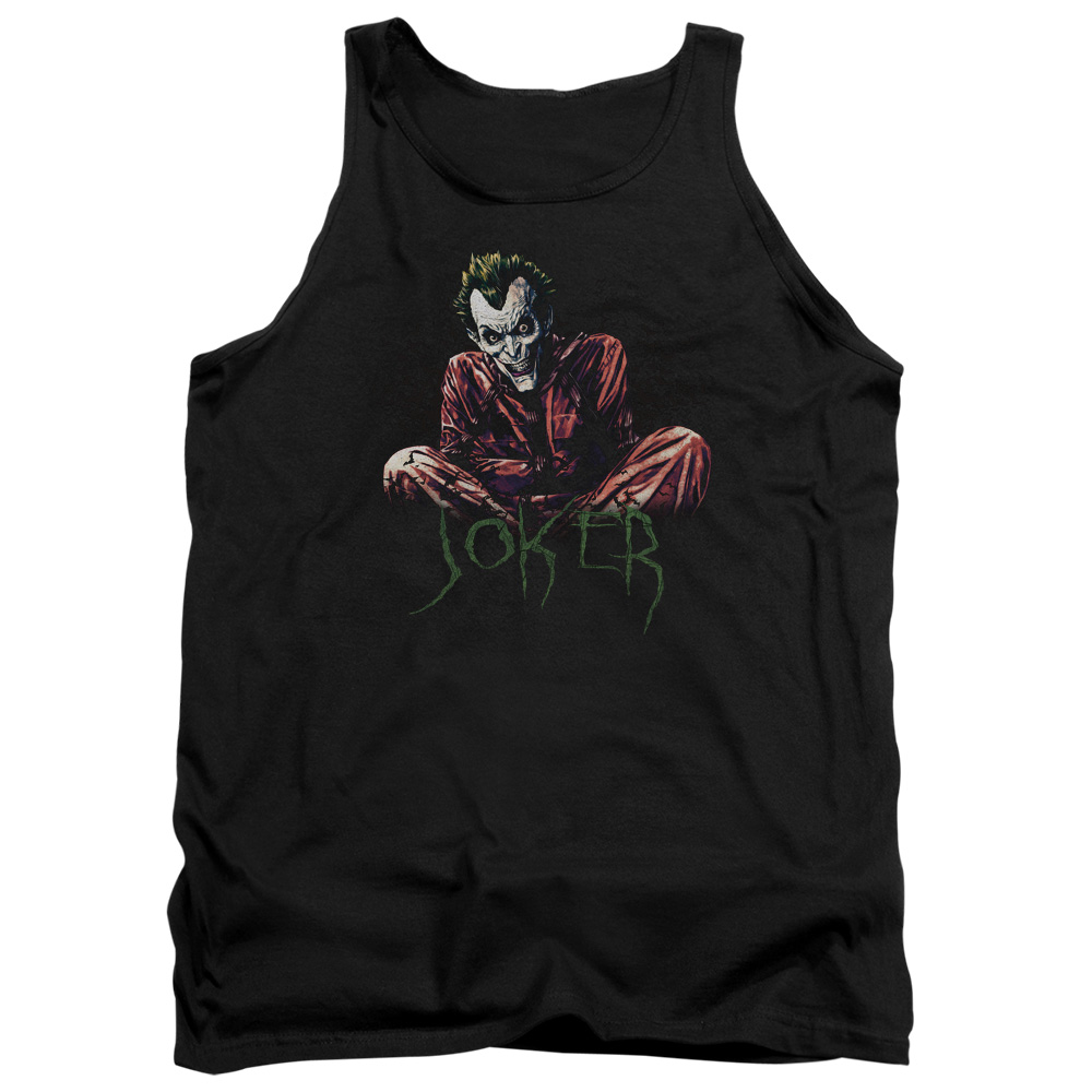 Batman & Straight Jacket-Adult Tank Top, Black - Small