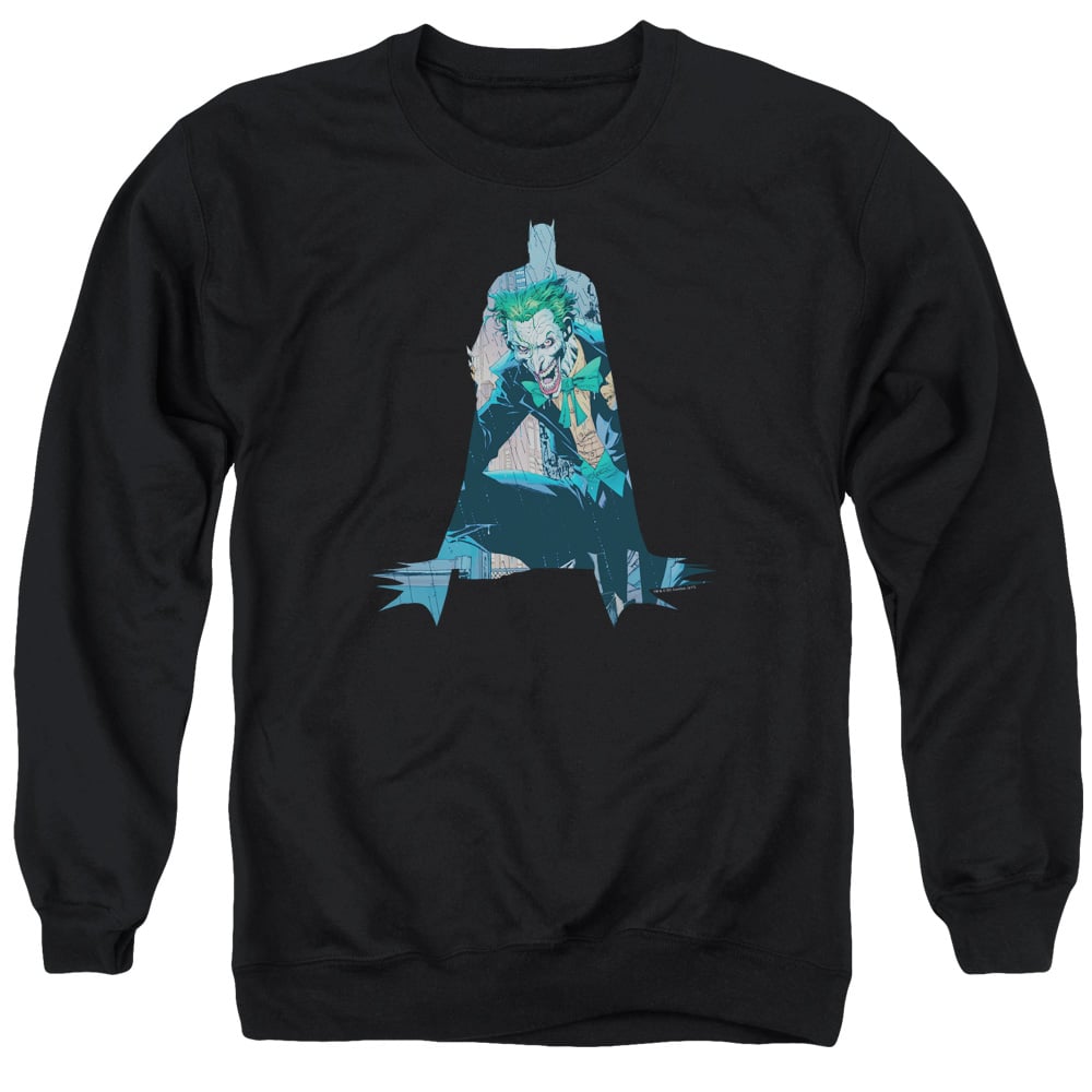Batman & Scene Inside-Adult Crewneck Sweatshirt, Black - Small