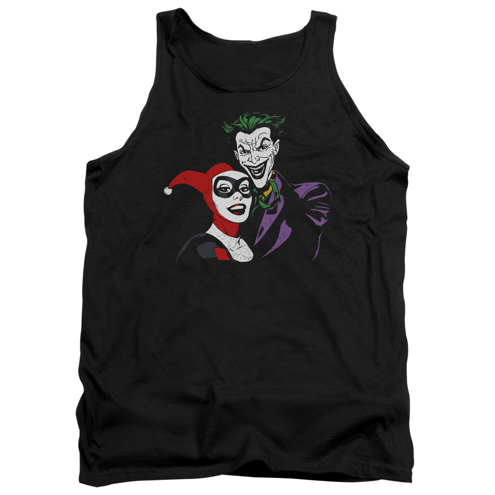 Batman Joker & Harley-Adult Tank Top, Black - Medium