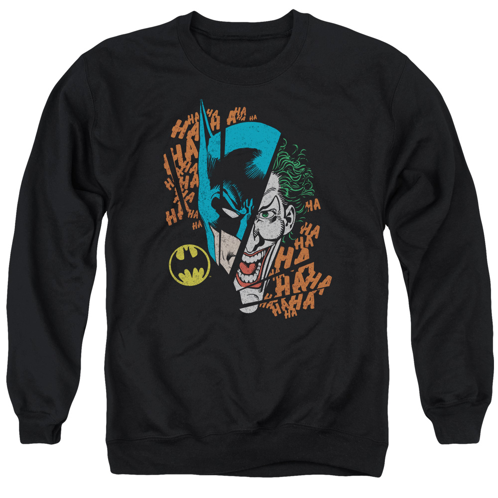 DCO293-AS-1 DC & Broken Visage-Adult Crewneck Sweatshirt, Black - Small