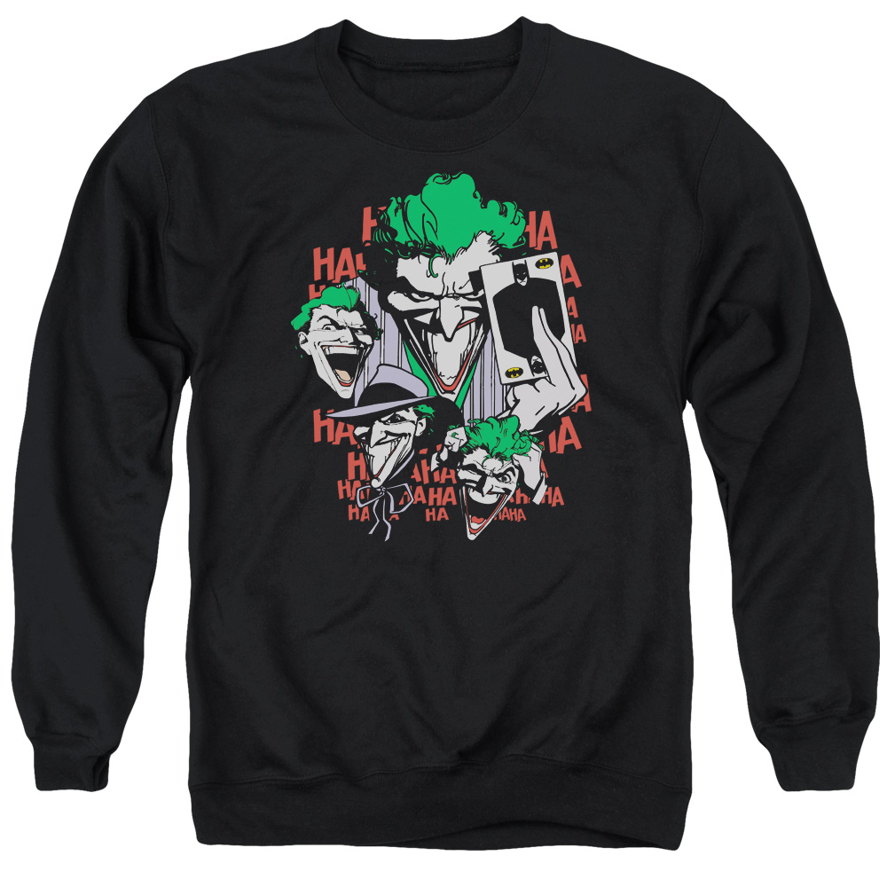 DCO331-AS-2 DC & Four of A Kind-Adult Crewneck Sweatshirt, Black - Medium