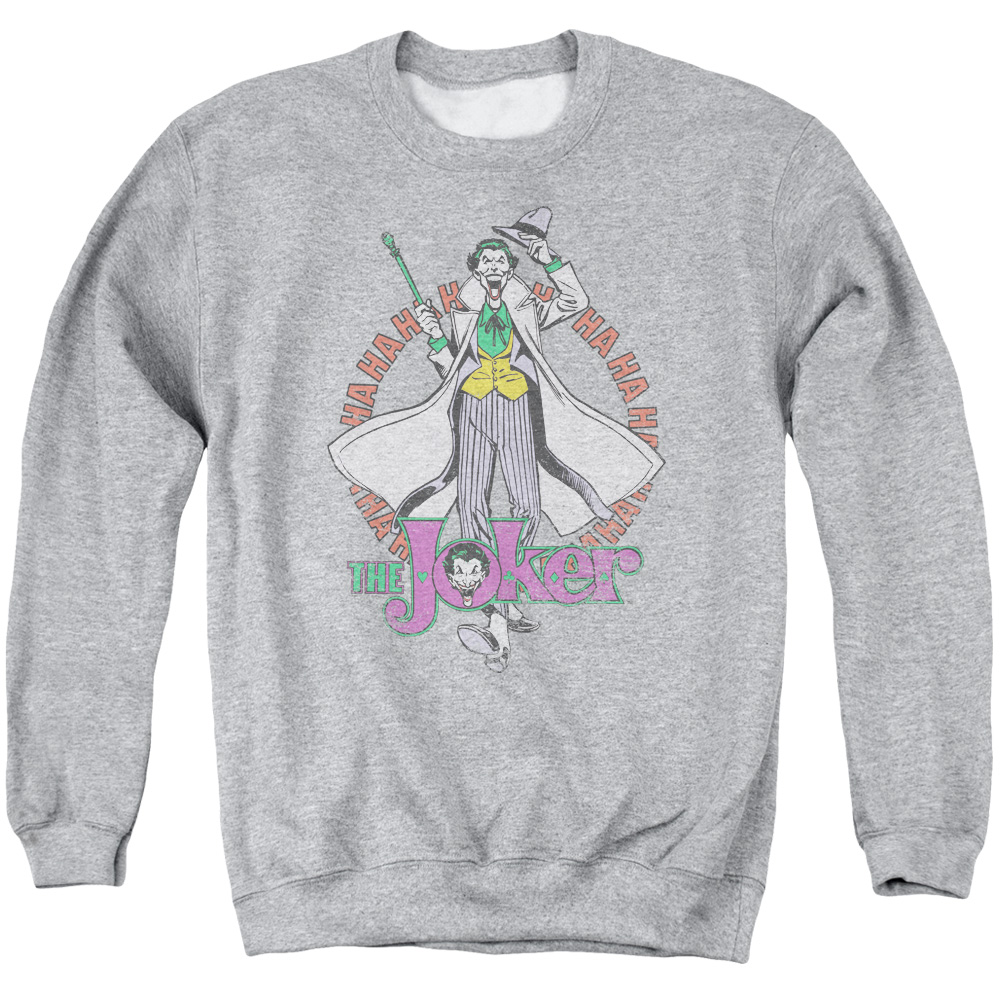 DCO541-AS-2 DC & Maniacal-Adult Crewneck Sweatshirt, Athletic Heather - Medium