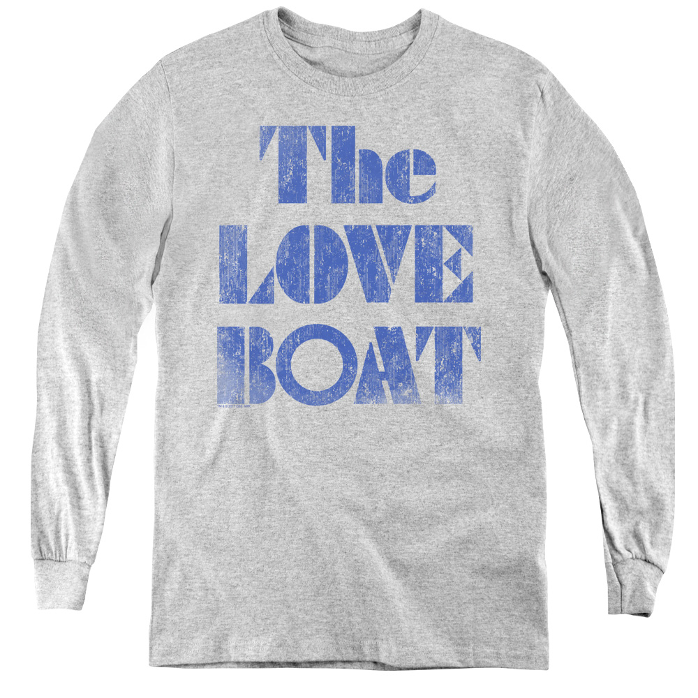 CBS134-YL-2 Love Boat & Distressed-Youth Long Sleeve Tee, Athletic Heather - Medium