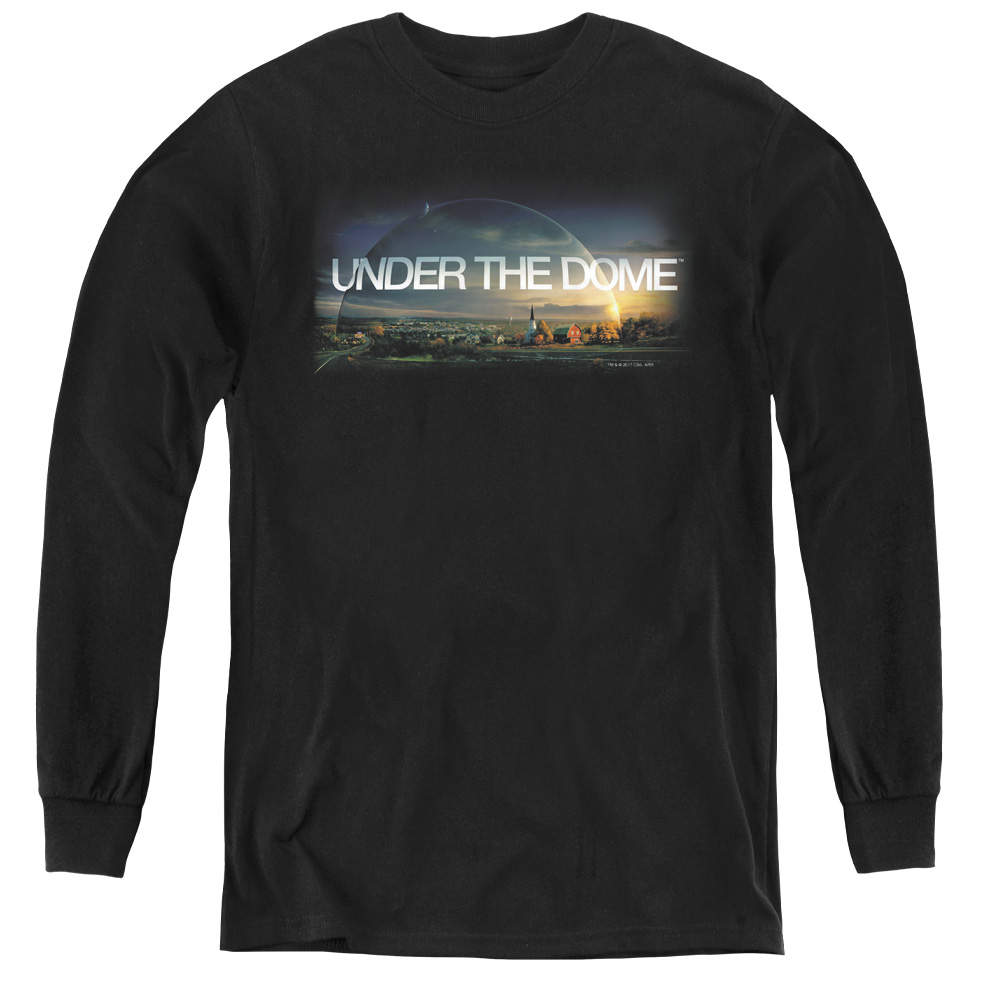 CBS1352-YL-4 Under the Dome & Dome Key Art-Youth Long Sleeve Tee, Black - Extra Large