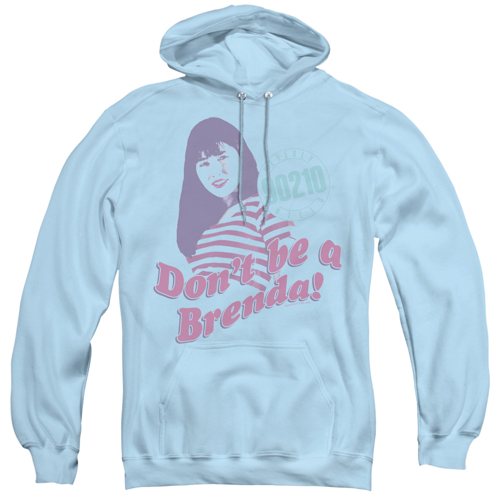 CBS157-AFTH-3 90210 & Dont Be a Brenda - Adult Pull-Over Hoodie, Light Blue - Large