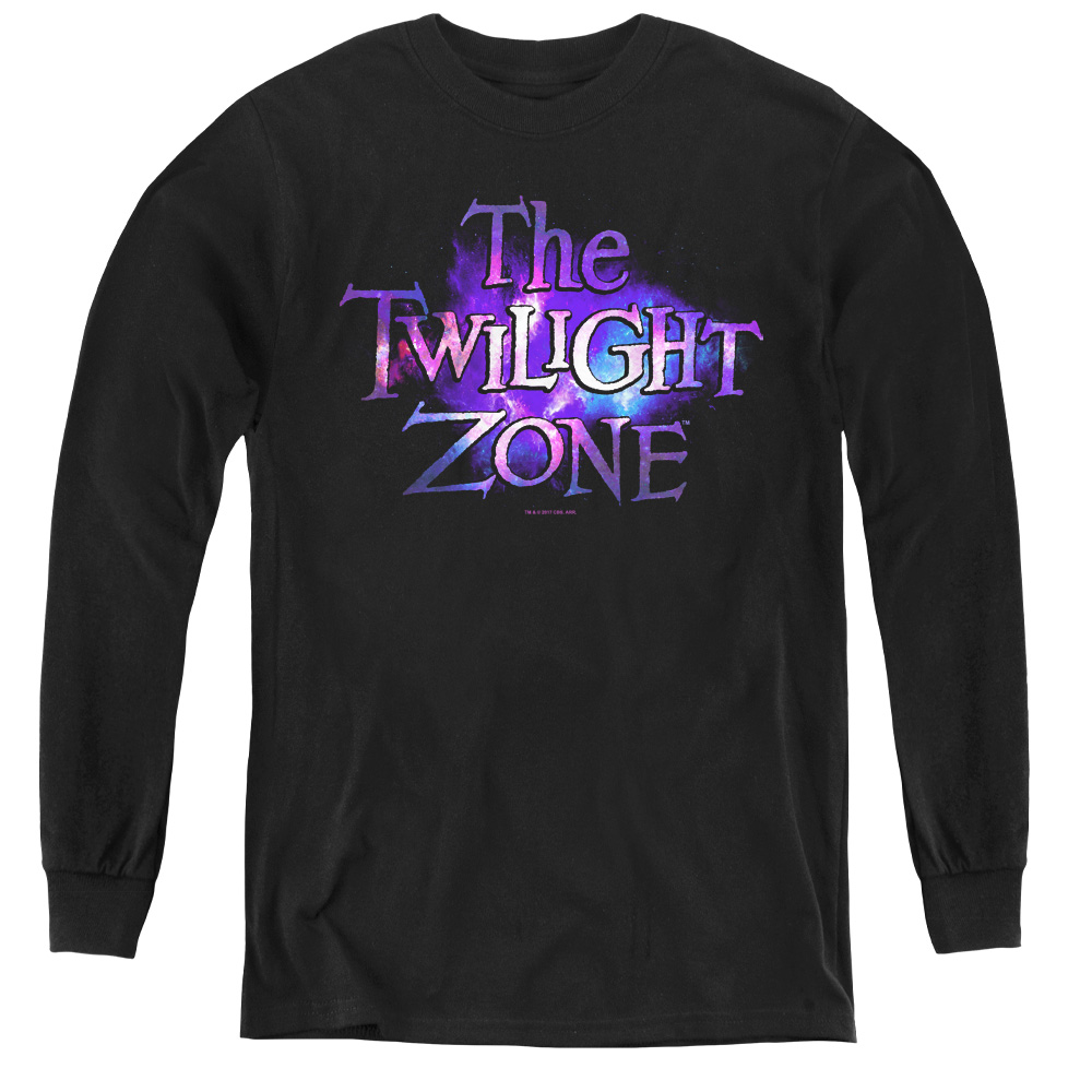 CBS1592-YL-4 Twilight Zone & Twilight Galaxy-Youth Long Sleeve Tee, Black - Extra Large
