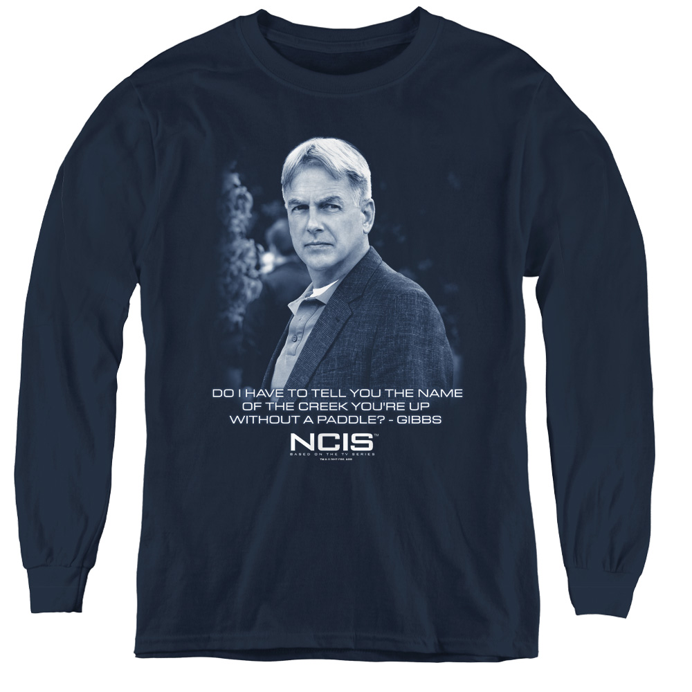 CBS1610-YL-1 Ncis & Creek-Youth Long Sleeve Tee, Navy - Small