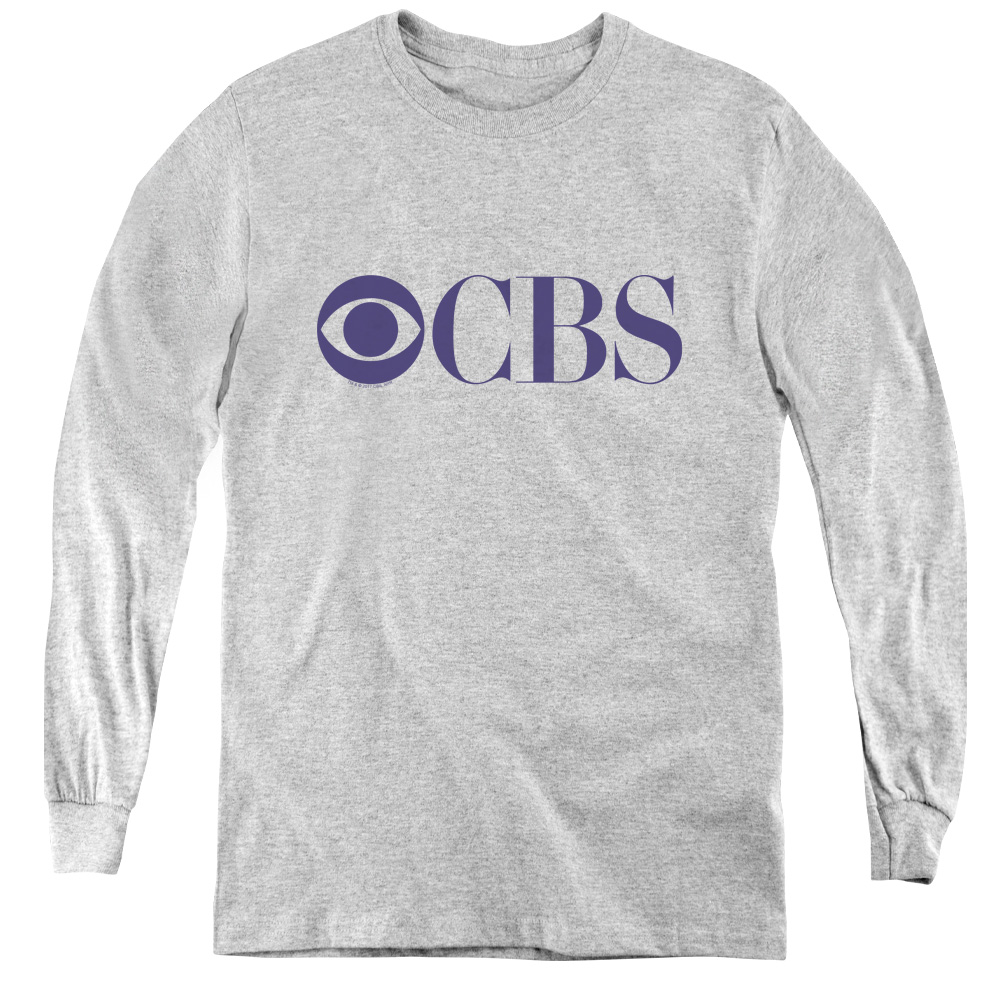 CBS1661-YL-4 Cbs Logo-Youth Long Sleeve Tee, Athletic Heather - Extra Large
