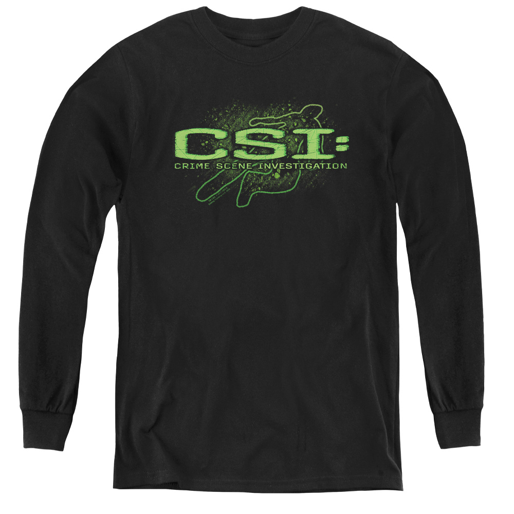 CSI & Sketchy Shadow - Youth Long Sleeve Tee, Black - Medium