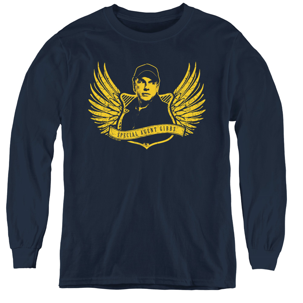NCIS & Go Navy - Youth Long Sleeve Tee, Navy - Medium