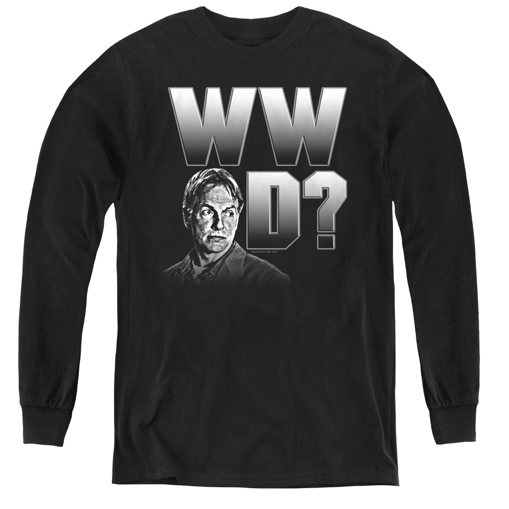 NCIS & What Would Gibbs Do - Youth Long Sleeve Tee, Black - Medium