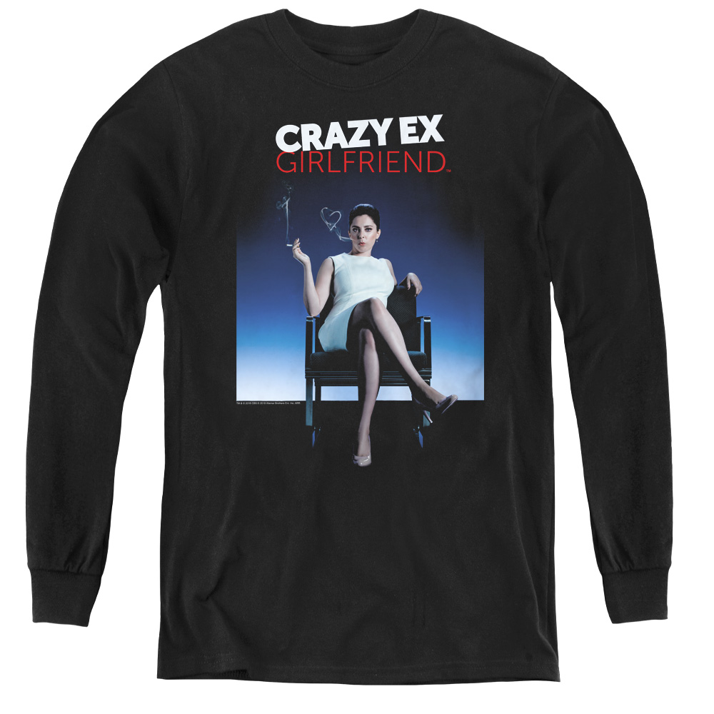 Crazy EX Girlfriend & Crazy Instinct-Youth Long Sleeve Tee, Black - Medium