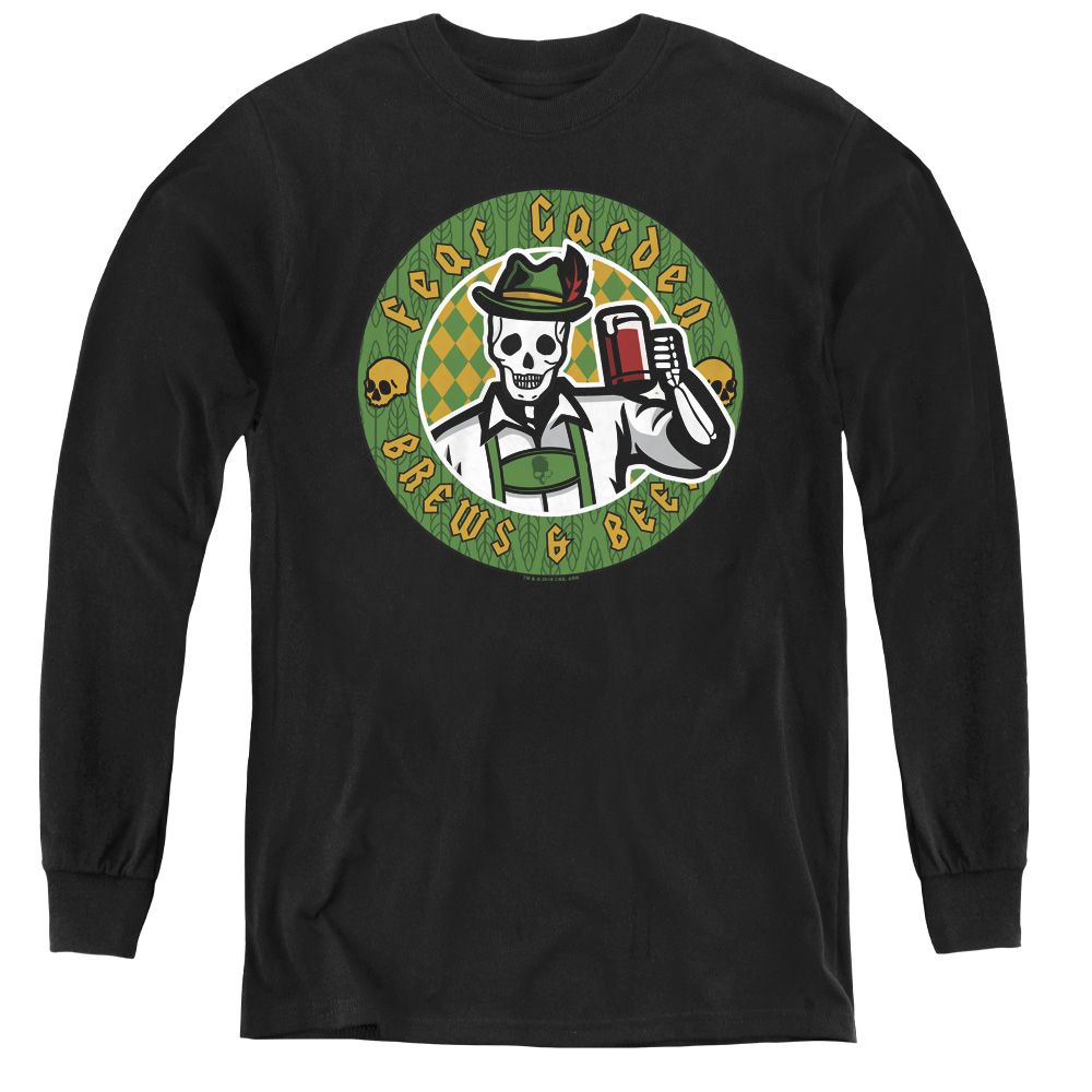 Hell Fest & Fear Garden-Youth Long Sleeve Tee, Black - Small
