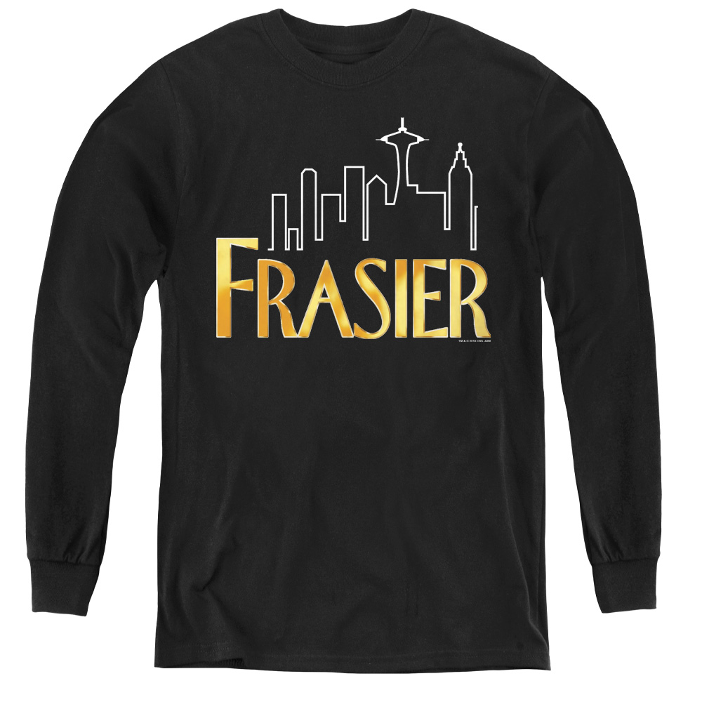 Frasier & Frasier Logo - Youth Long Sleeve Tee, Black - Extra Large