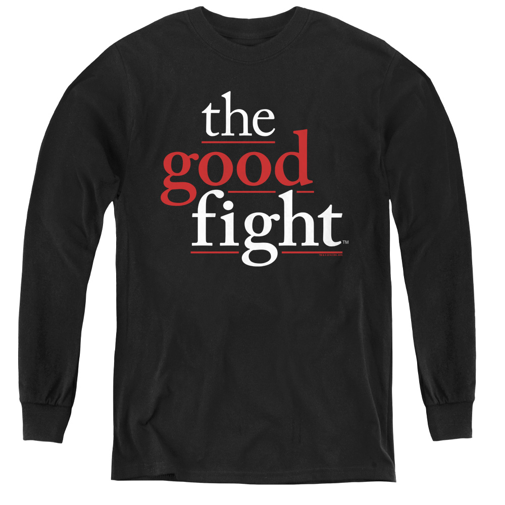 The Good Fight & Logo-Youth Long Sleeve Tee, Black - Medium