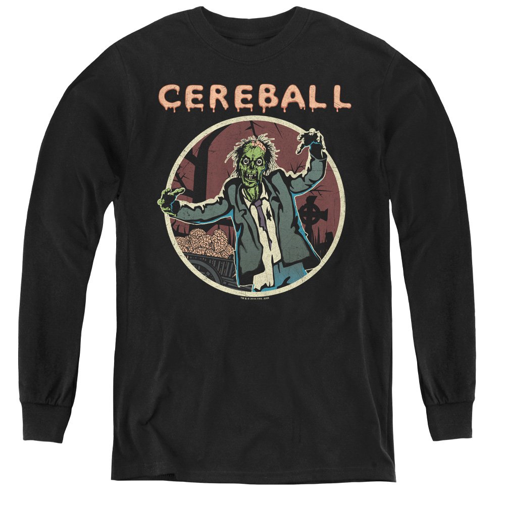 Hell Fest & Cereball-Youth Long Sleeve Tee, Black - Extra Large