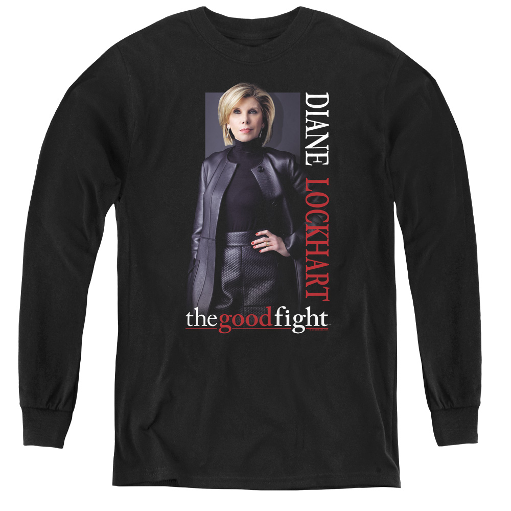 The Good Fight & Diane-Youth Long Sleeve Tee, Black - Extra Large