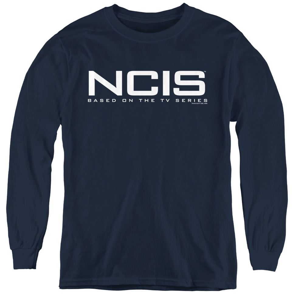 NCIS & Logo - Youth Long Sleeve Tee, Navy - Large