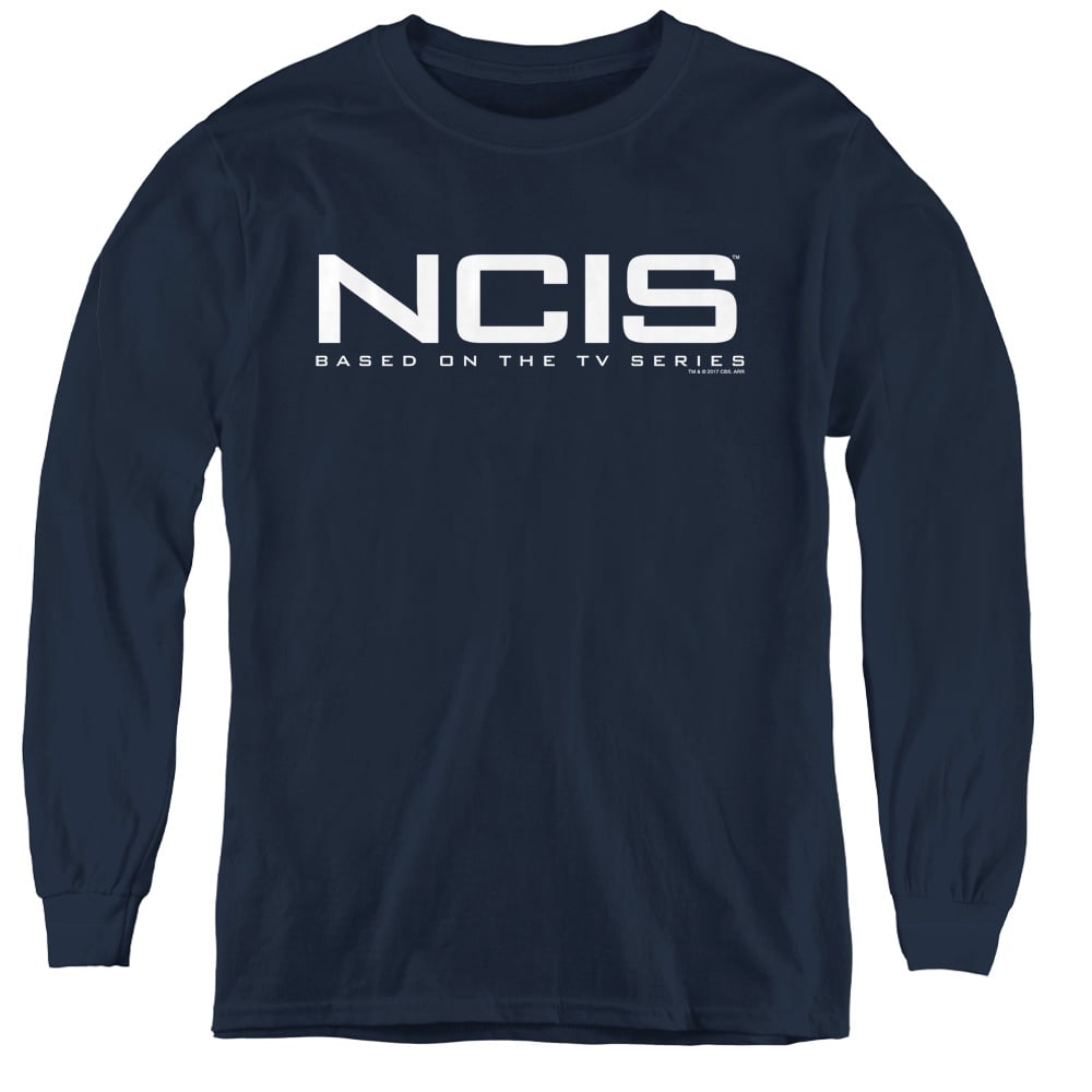 NCIS & Logo - Youth Long Sleeve Tee, Navy - Extra Large