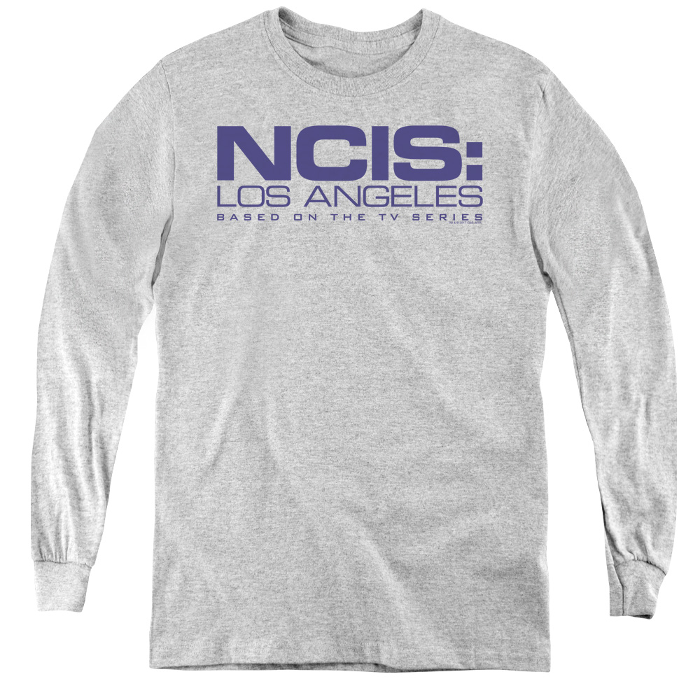 NCIS La & Logo - Youth Long Sleeve Tee, Athletic Heather - Large