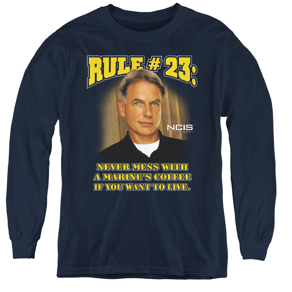 NCIS & Rule 23 - Youth Long Sleeve Tee, Navy - Small