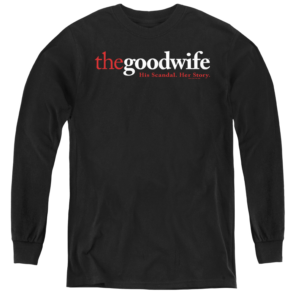 CBS812-YL-3 The Good Wife & Logo - Youth Long Sleeve Tee, Black - Large