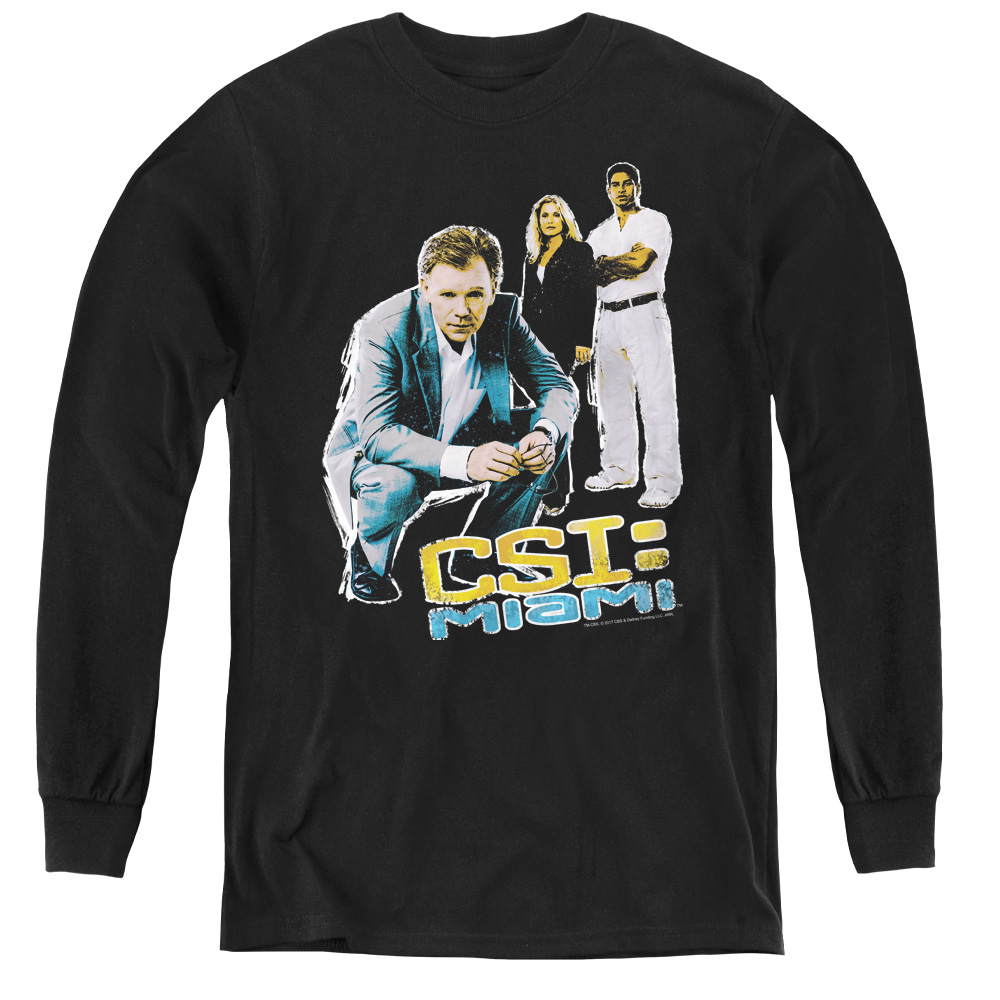CSI Miami & In Perspective - Youth Long Sleeve Tee, Navy - Medium