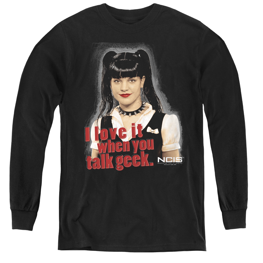 NCIS & Geek Talk - Youth Long Sleeve Tee, Black - Large