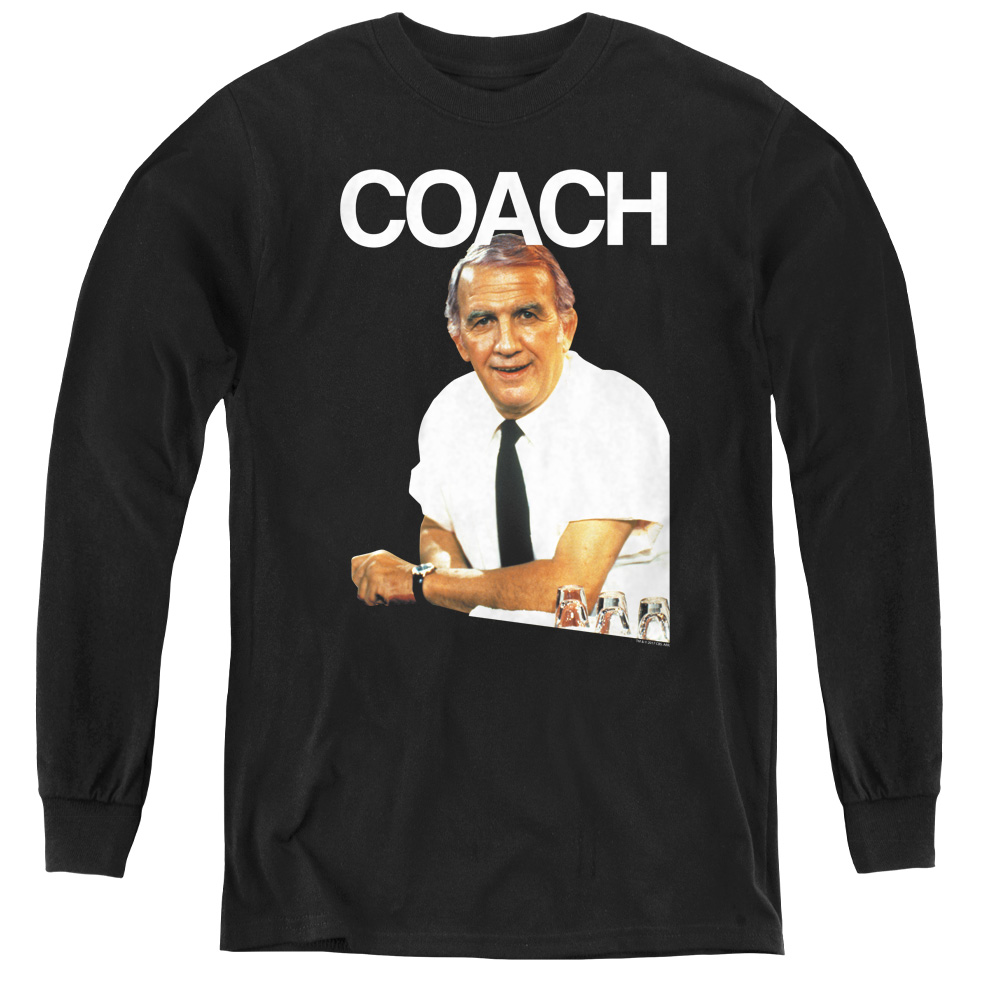 Cheers & Coach - Youth Long Sleeve Tee, Black - Small
