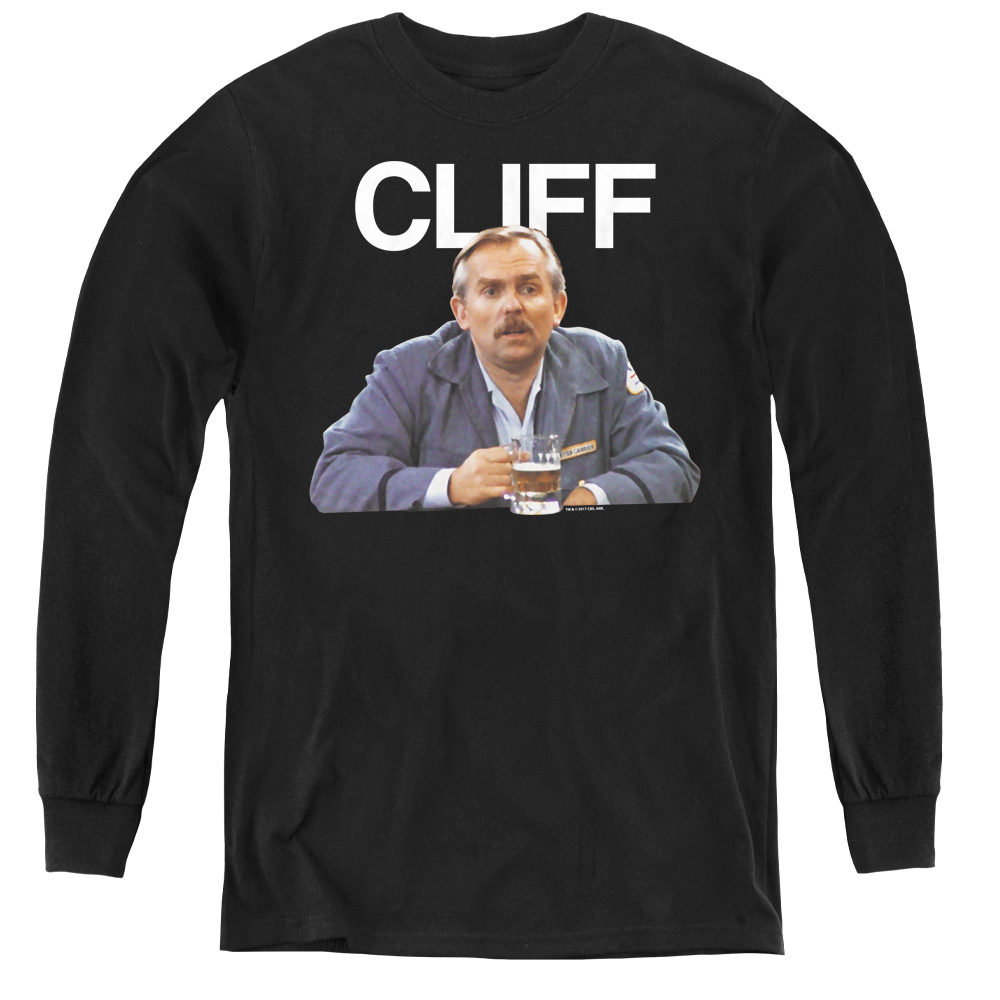 Cheers & Cliff - Youth Long Sleeve Tee, Black - Small
