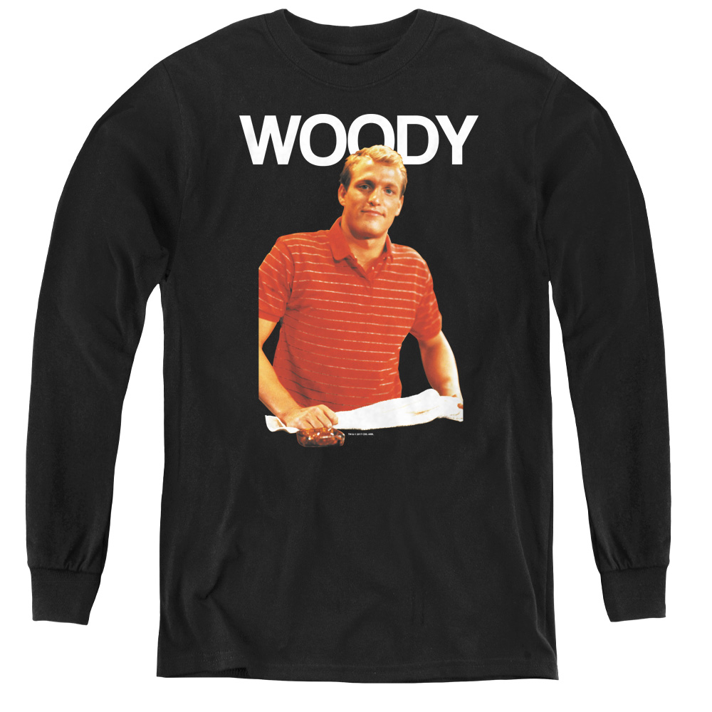 Cheers & Woody - Youth Long Sleeve Tee, Black - Large