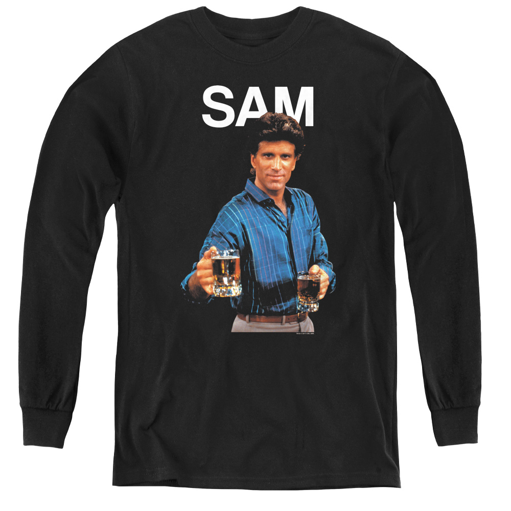 Cheers & Sam - Youth Long Sleeve Tee, Black - Large