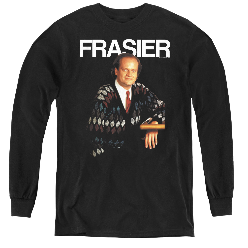Cheers & Frasier - Youth Long Sleeve Tee, Black - Medium