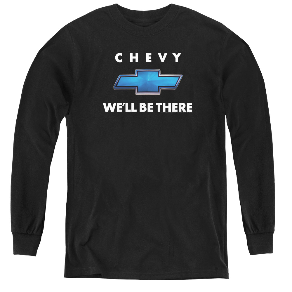 Chevrolet & Well Be There-Youth Long Sleeve Tee, Black - Medium